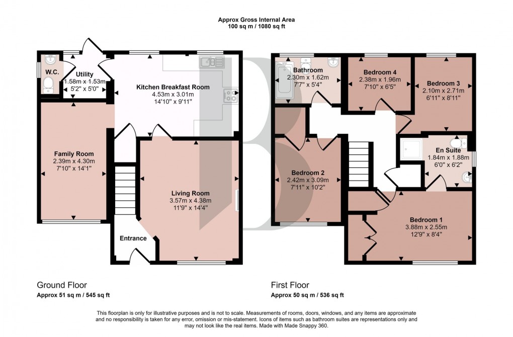 Floorplan for Sibson, Lower Earley, RG6