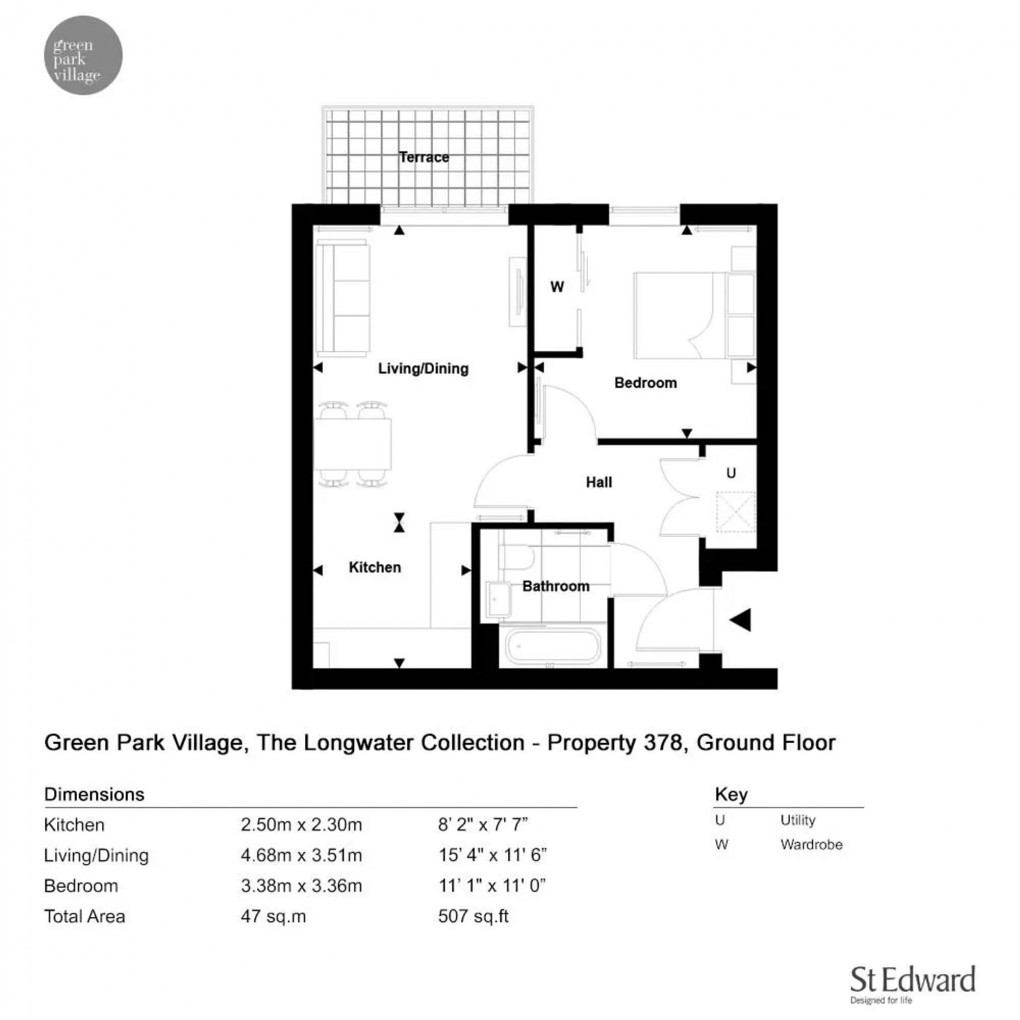 Floorplan for The Longwater Collection, Reading, RG2