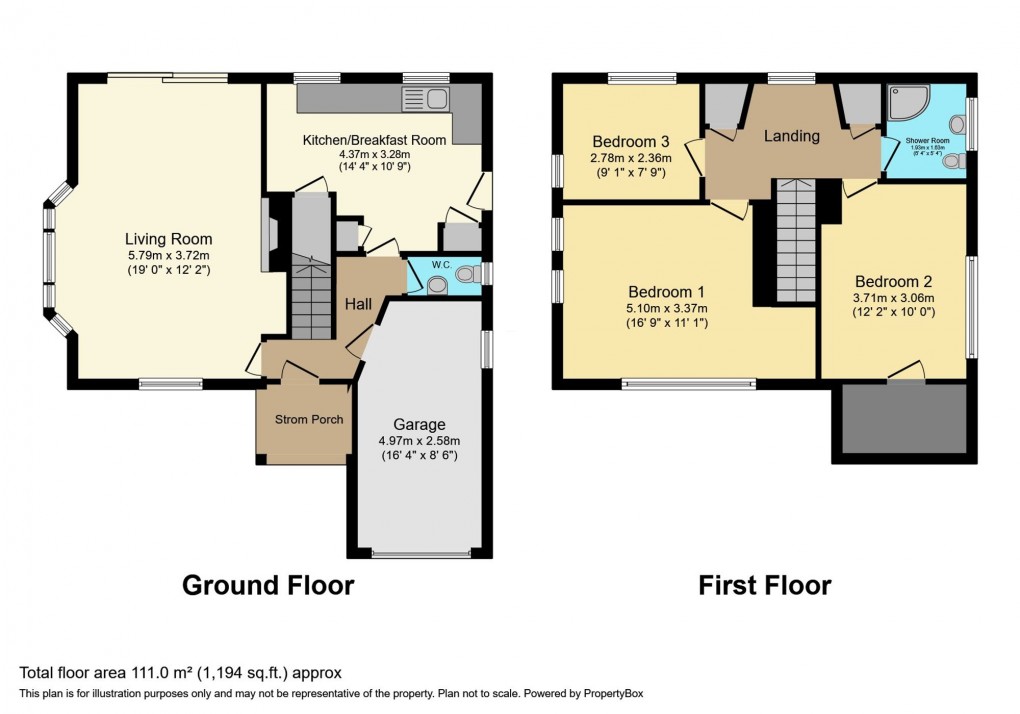 Floorplan for Bramley Close, Earley, RG6