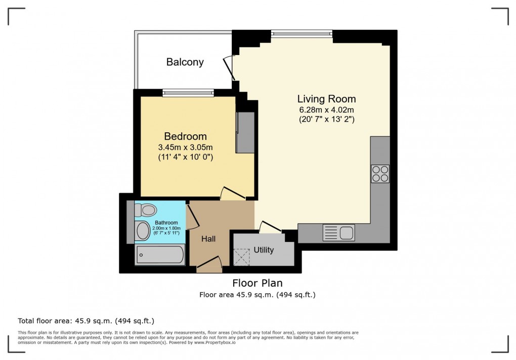 Floorplan for No. 2 Bankside Gardens, Reading, RG2