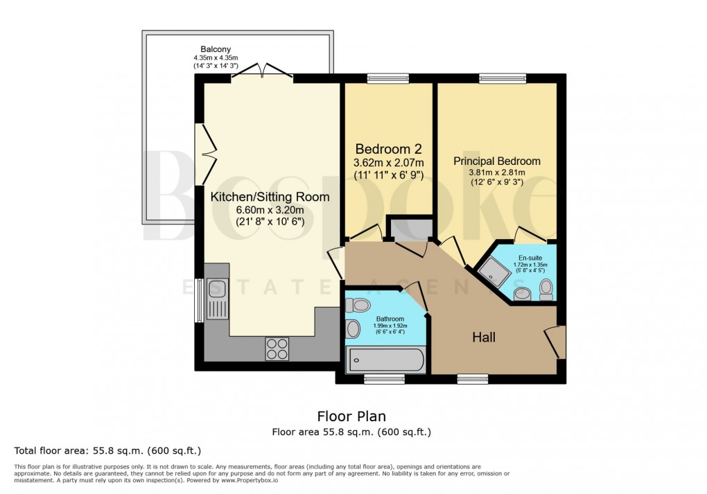 Floorplan for Whitley Rise, Reading, RG2