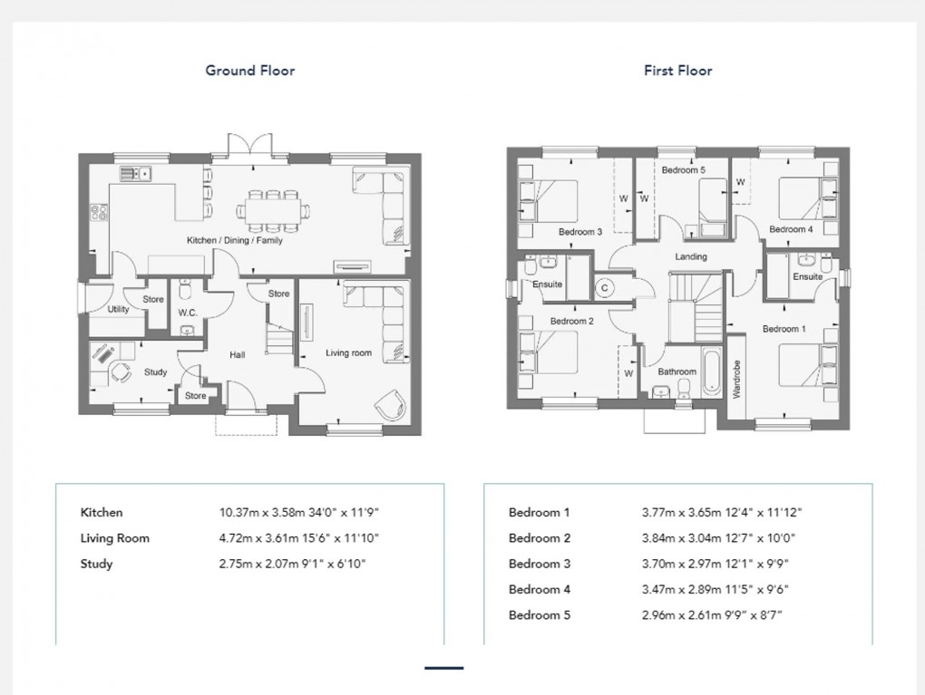 Floorplan for Oakwood Place, Spencers Wood, RG7