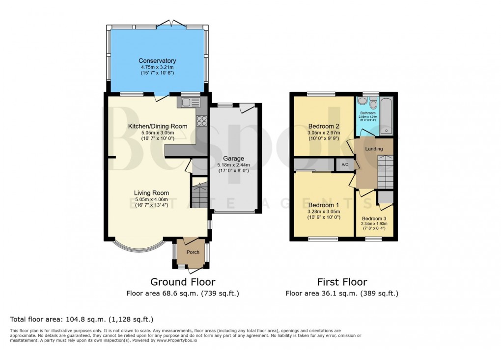 Floorplan for Faygate Way, Lower Earley, RG6