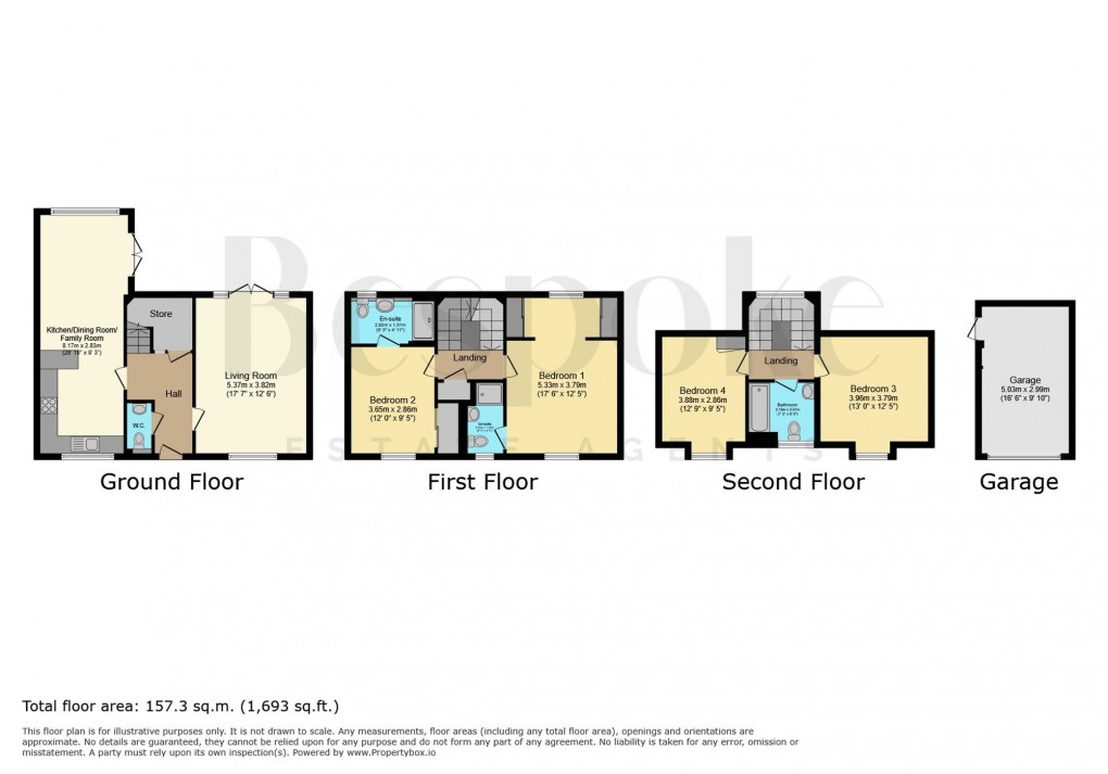 Floorplan for Priors Gardens, Spencers Wood, RG7